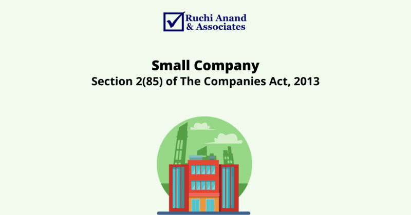 Small Company {Section 2(85) of The Companies Act, 2013}