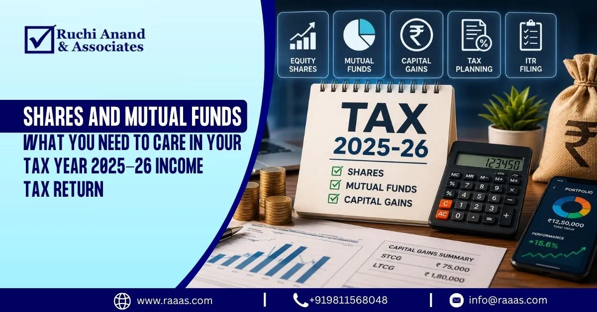 Shares and Mutual Funds What You Need to Care in Your Tax Year 2025-26 Income Tax Return
